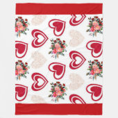 バラ フリースブランケット (正面)