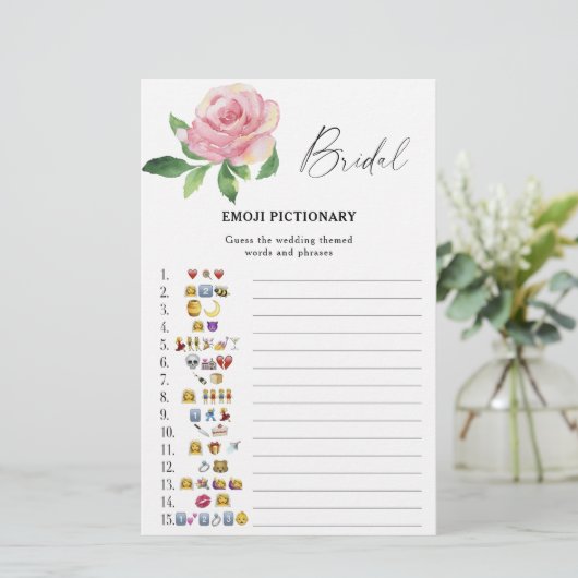 バラ-ブライダルシャワー絵文字ゲーム (スタンド正面)