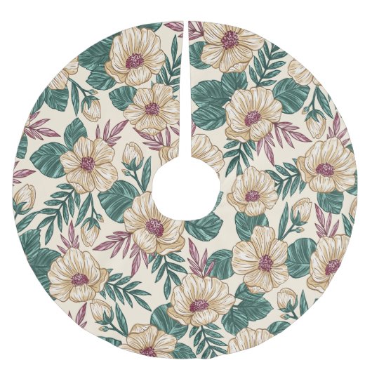 バラ ブラッシュドポリエステルツリースカート (正面)