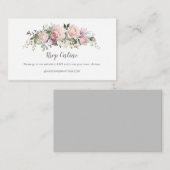 バラ  ブラッシュピンク スイートハート オンラインＲＳＶＰ エンクロージャーカード (正面/裏面)