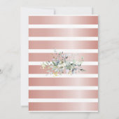 バラ&ブレウズカップル結婚ズユーカリプトゥスグリーン 招待状 (裏面)