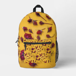 バラ プリントバックパック