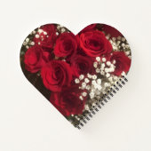 バラ&ベビーの息のハートシェイプノートブック ノートブック (裏面)