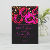 バラ&ベビーブレス 招待状 (スタンド正面)