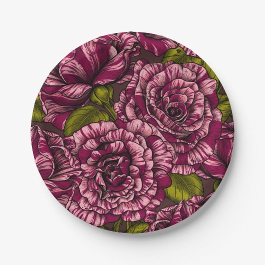 バラ ペーパープレート (正面)