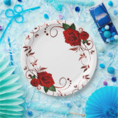 バラ ペーパープレート (パーティー)