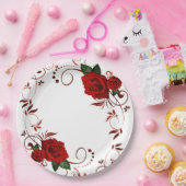 バラ ペーパープレート (パーティー)