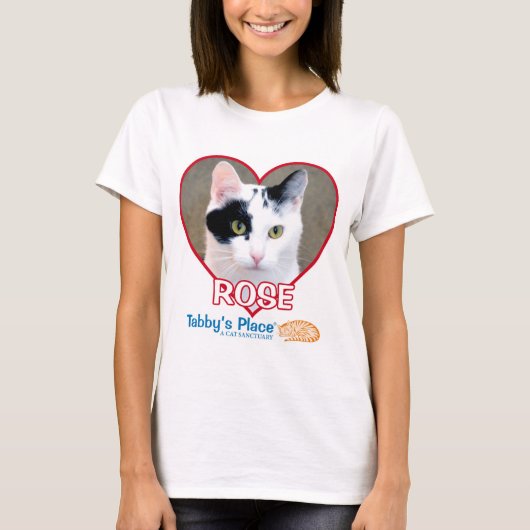 バラ – ホワイトウィメンズジャージーティー Tシャツ (正面)