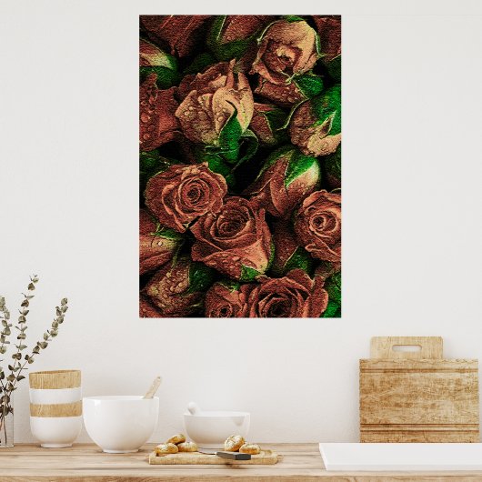 バラ ポスター (キッチン)