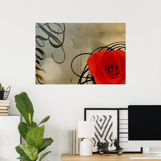 バラ ポスター (ホームオフィス)