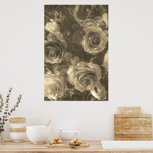 バラ ポスター (キッチン)