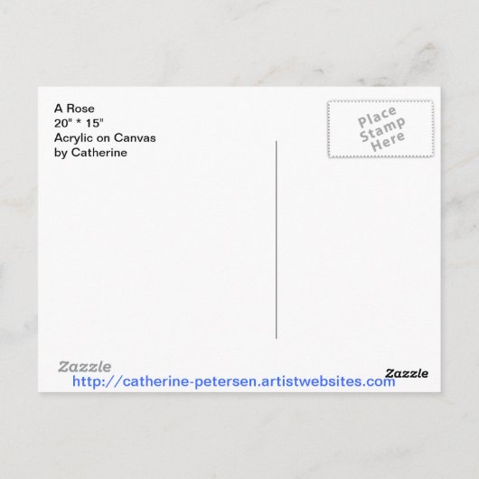 バラ ポストカード (裏面)