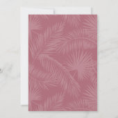 バラ |ミニマル手書きスクリプトブライダルシャワー 招待状 (裏面)