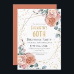 バラ&ユーカリフローラ60thバースデーパーティー 招待状<br><div class="desc">バラ&ユーカリフローラ幾何学的誕生日これは、あなたのパーティー詳細を追加する準備ができているテンプレートである。テンプレートもしの最後に表示されるフォントの色やスタイルを変更したい場合はクリックカスタマイズ、次の手順に従って行います。</div>
