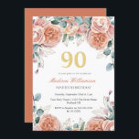 バラ&ユーカリフローラ90thバースデーパーティー 招待状<br><div class="desc">バラ&ユーカリフローラ誕生日これは、あなたのパーティー詳細を追加する準備ができているテンプレートである。テンプレートもしの最後に表示されるフォントの色やスタイルを変更したい場合はクリックカスタマイズ、次の手順に従って行います。</div>