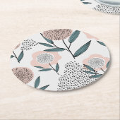 バラ ラウンドペーパーコースター (アングル)