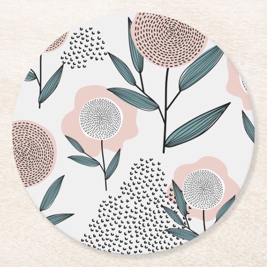 バラ ラウンドペーパーコースター (正面)