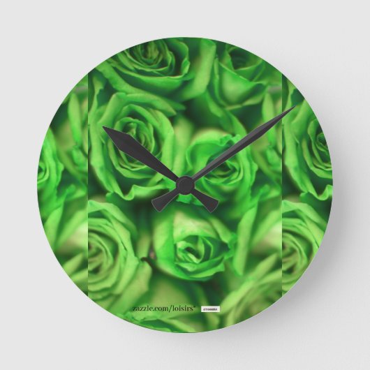 バラ ラウンド壁時計 (正面)