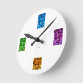 バラ ラウンド壁時計 (傾斜)