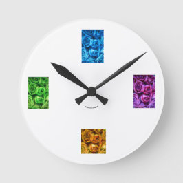 バラ ラウンド壁時計