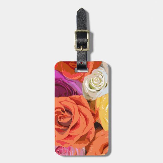 バラ ラゲッジタグ (正面縦)