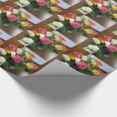 バラ ラッピングペーパー (角)