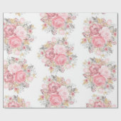 バラ ラッピングペーパー (フラット)