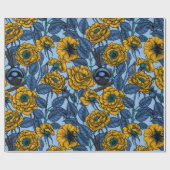 バラ ラッピングペーパー (フラット)