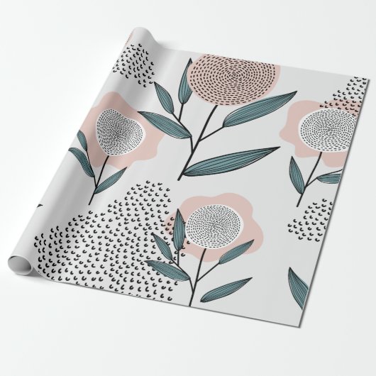 バラ ラッピングペーパー (アンロールド)
