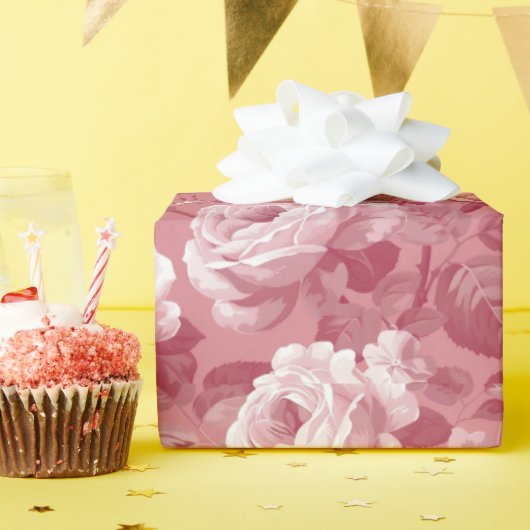 バラ ラッピングペーパー (誕生日パーティー)