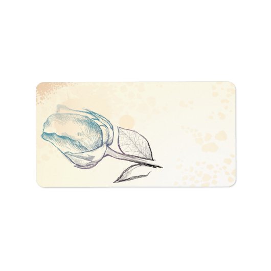 バラ、ラベルのスケッチ ラベル (正面)