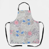 バラ・ラークスパー、ウィリアム・モリス エプロン (正面)