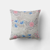 バラ・ラークスパー、ウィリアム・モリス クッション (裏面)