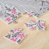 バラ・ラークスパー、ウィリアム・モリス ジグソーパズル (側面)