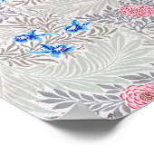 バラ・ラークスパー、ウィリアム・モリス ポスター (角)