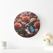 バラ ラージ壁時計 (ホーム)