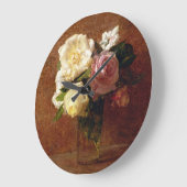 バラ ラージ壁時計 (傾斜)