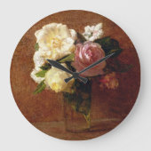 バラ ラージ壁時計 (正面)