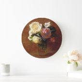 バラ ラージ壁時計 (ホーム)