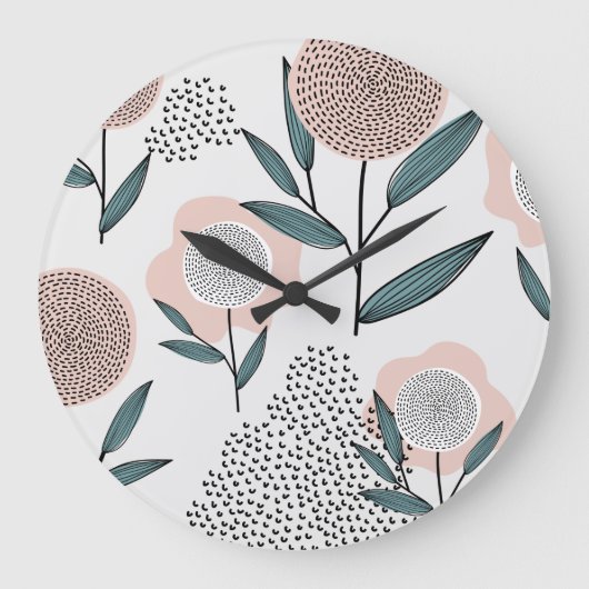 バラ ラージ壁時計 (正面)