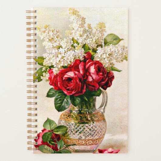 バラ&リラックスポールデロンプレヴィンテージ復元 プランナー手帳 (正面)