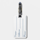 バラ&リリー・オブ・ザ・バレー ラゲッジタグ (裏面縦)