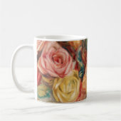 バラ:ルノアール印象派絵画の コーヒーマグカップ (左)