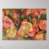 バラ:ルノアール印象派絵画の ポスター (正面)