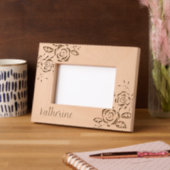 バラ レーザー彫刻フレーム (左)