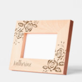 バラ レーザー彫刻フレーム (左)