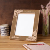 バラ レーザー彫刻フレーム (左)