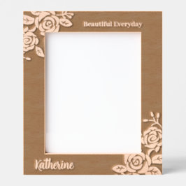 バラ レーザー彫刻フレーム