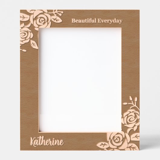 バラ レーザー彫刻フレーム (正面)