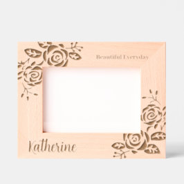 バラ レーザー彫刻フレーム